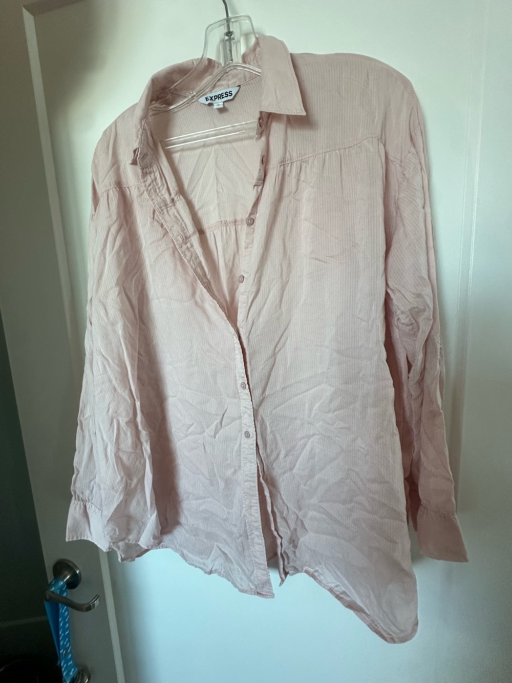 Express Light Pink Collared Button Shirt size L